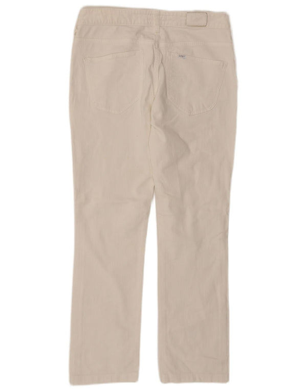 Lee Womens Norma Straight Jeans W31 L29 Algodão Branco