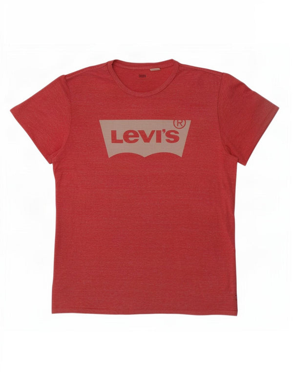 Camiseta gráfica masculina Levi's Top grande manchado vermelho