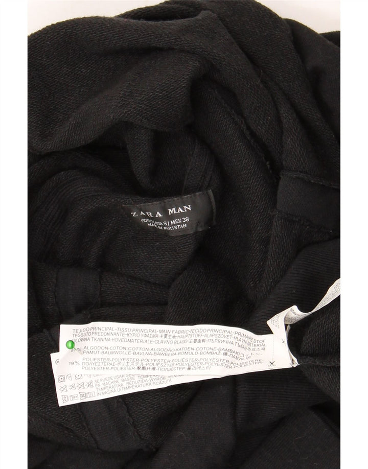 Moletom Zara masculino com gola redonda e algodão preto pequeno