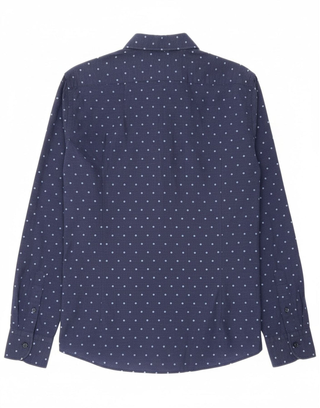 Camisa masculina MASSIMO DUTTI média azul marinho manchada