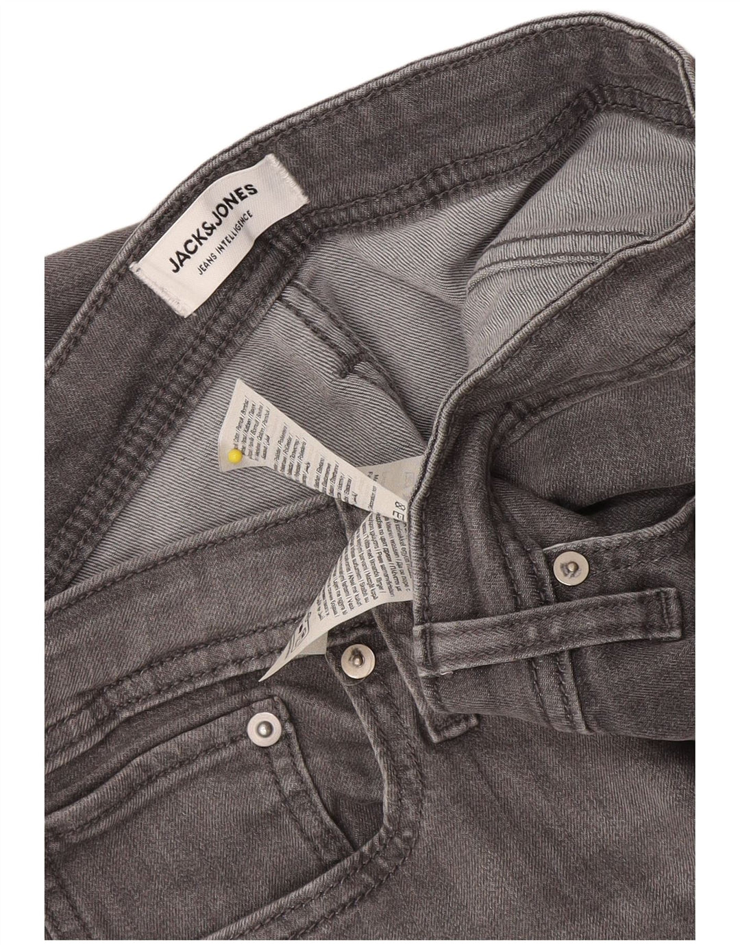 Jack & Jones Masculino GLENN Slim Jeans W34 L33 Cinza Algodão