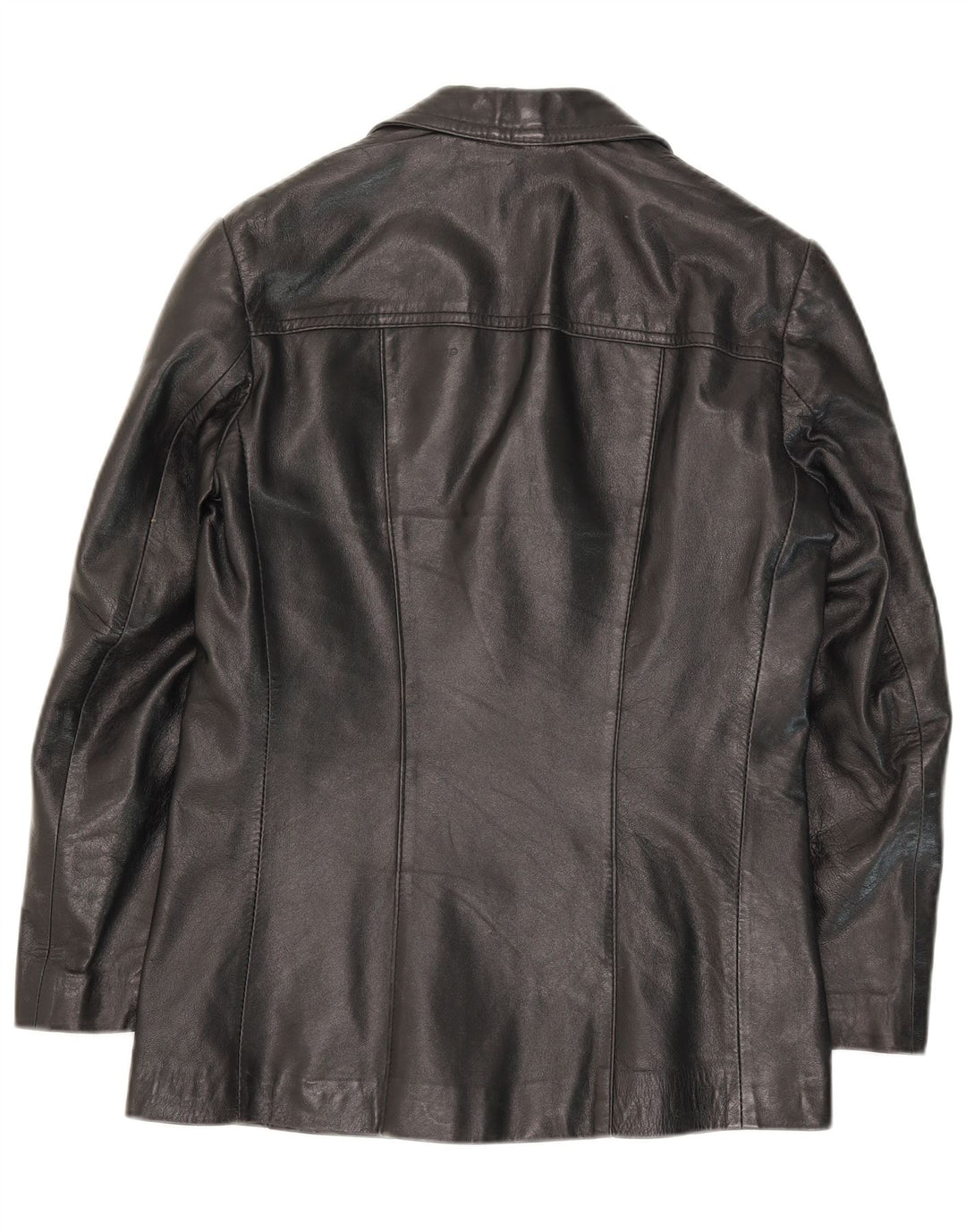 Jaqueta de couro masculina vintage IT 48 couro preto médio