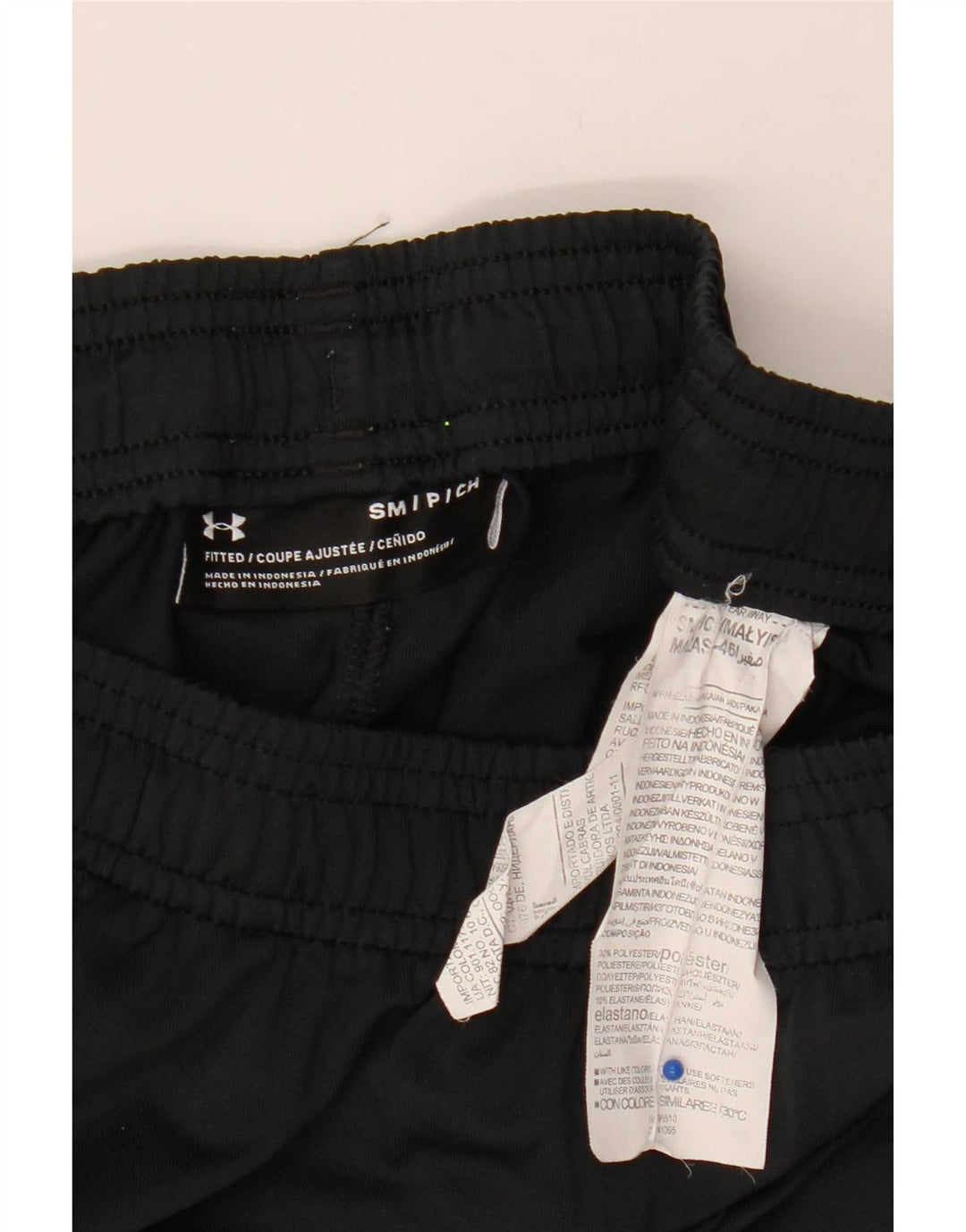Calça de treino masculina Under Armour pequena poliéster preta