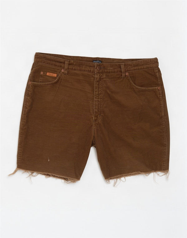 Wrangler Mens Texas Corduroy Shorts W40 XL Algodão Cáqui