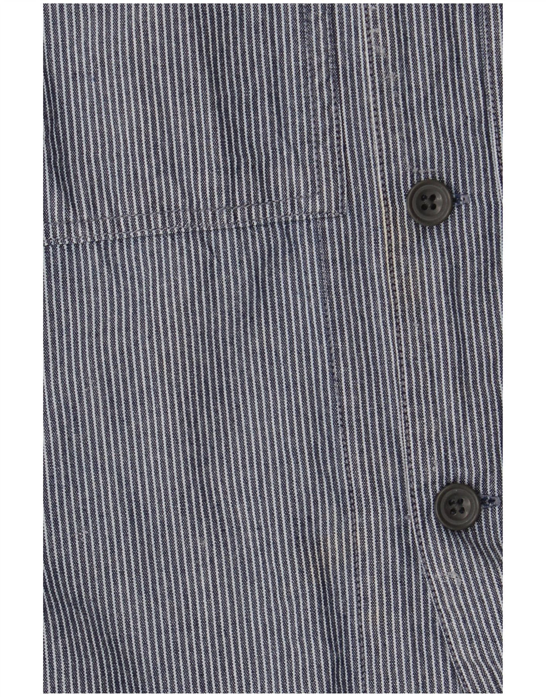Camisa masculina French Connection pequena risca de giz azul marinho