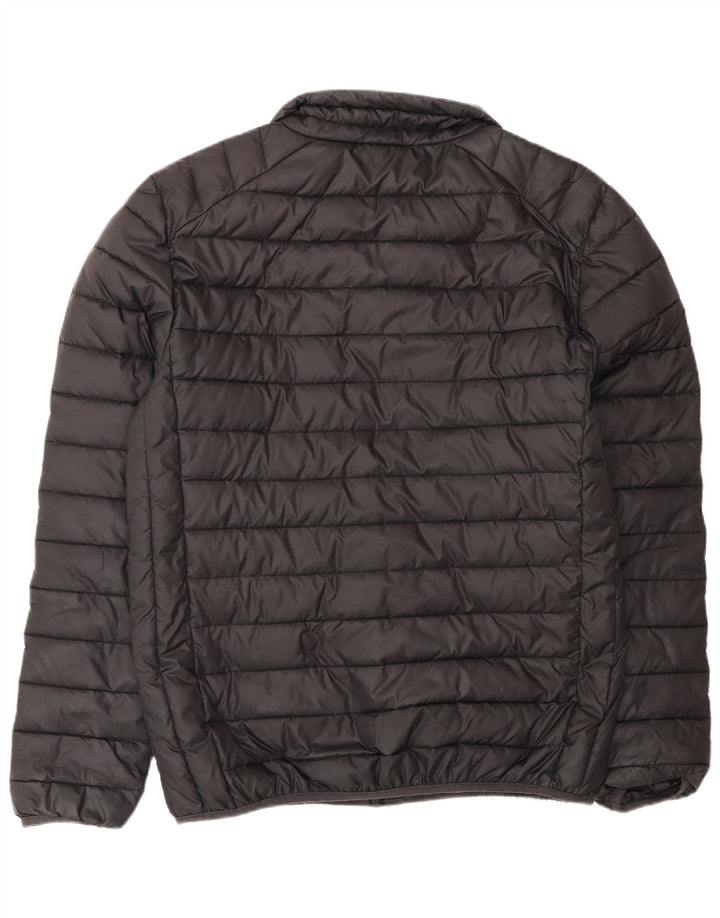 Jaqueta Ellesse masculina gráfica acolchoada UK 40 grande poliéster preto