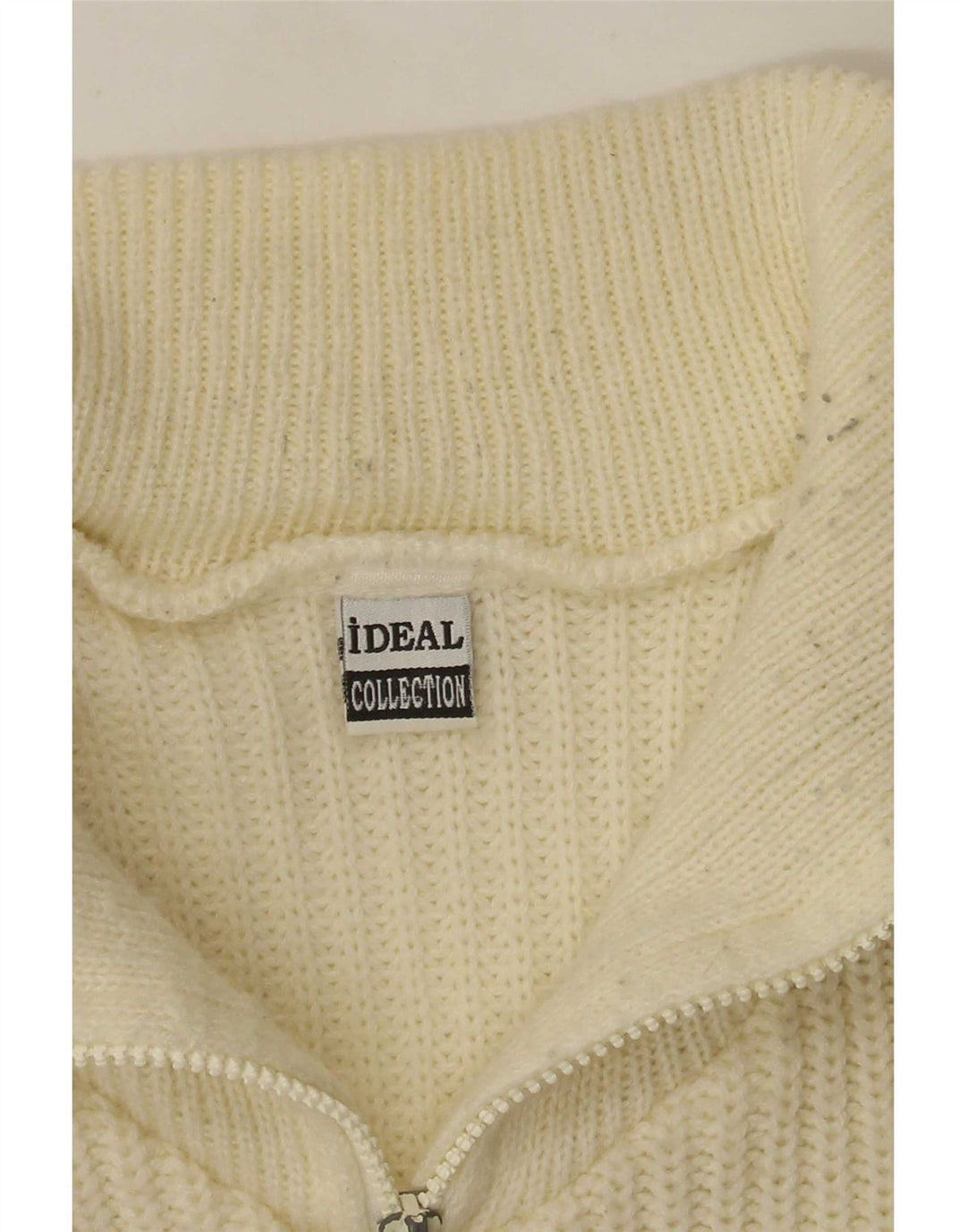 Suéter ideal masculino com gola e zíper, grande bloco colorido branco