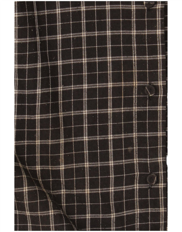 Camisa feminina de flanela Amaranto Reino Unido 16 grande poliéster xadrez preto