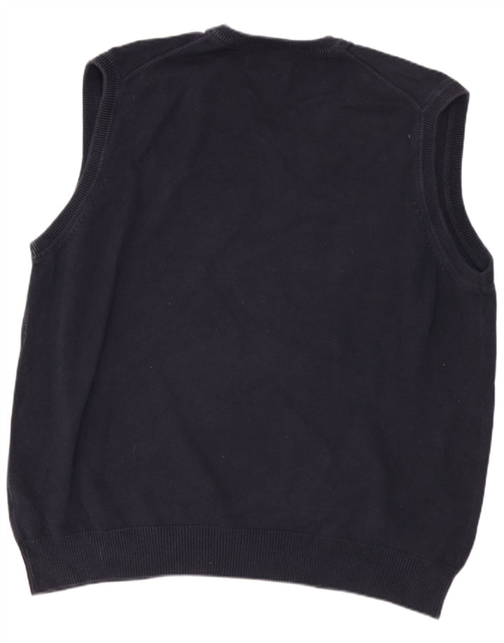 Regata masculina Marks & Spencer Blue Harbor Vest XL algodão azul marinho