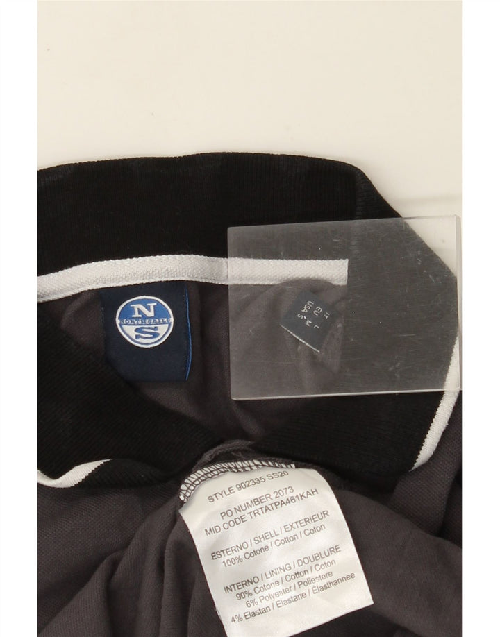 Polo gráfico masculino NORTH SAILS pequeno algodão cinza