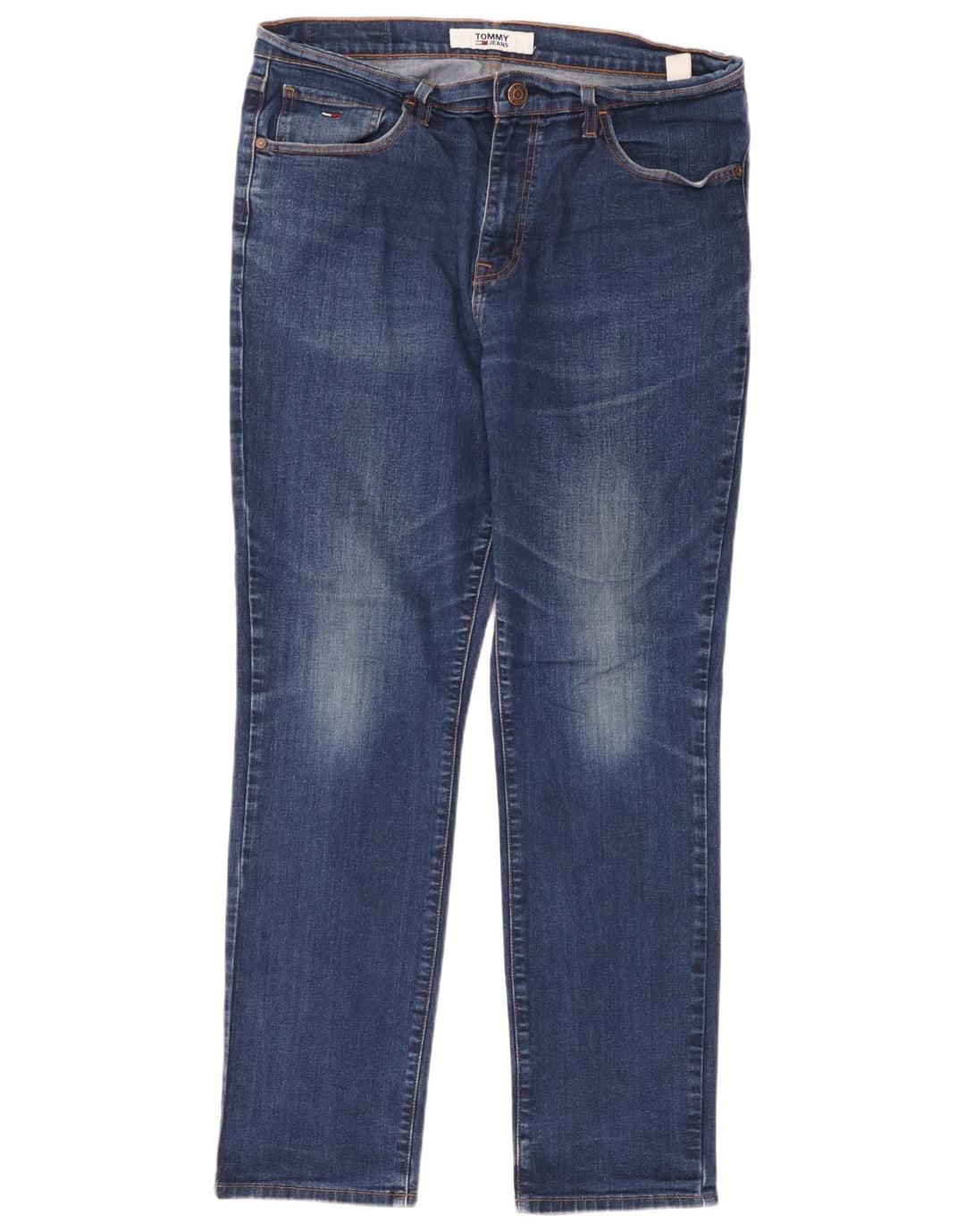 Tommy Hilfiger Masculino Droite Slim Jeans W36 L32 Azul