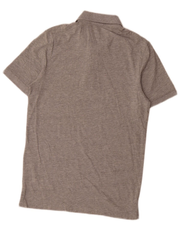 Camisa polo masculina Jack & Jones pequena cinza algodão