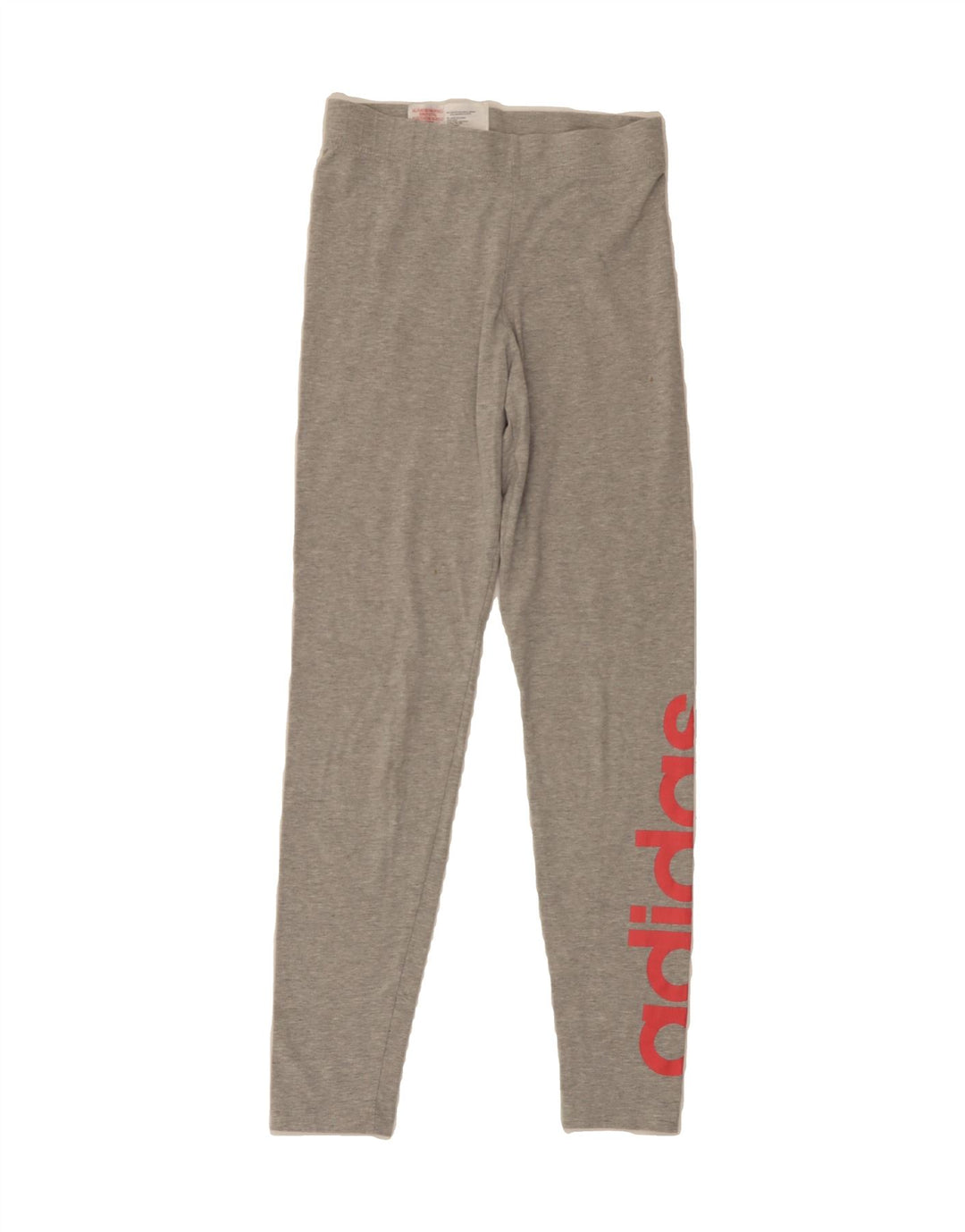 ADIDAS Girls Graphic Leggings 13-14 Years  Grey Cotton Vintage Adidas and Second-Hand Adidas from Messina Hembry 