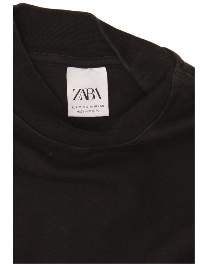 Zara Moletom Masculino Jumper Médio Preto