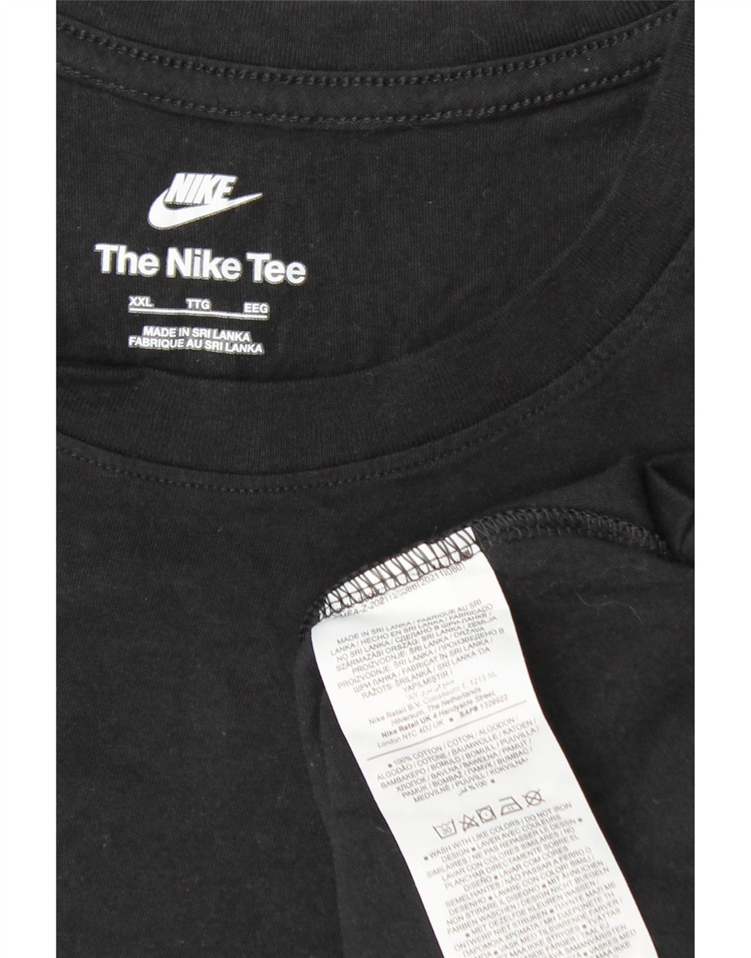 Camiseta masculina NIKE Top 2XL algodão preto