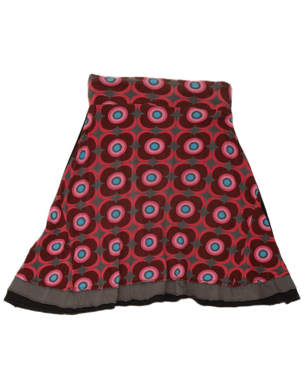 Desigual saia feminina gráfica linha A médio W30 algodão geométrico preto