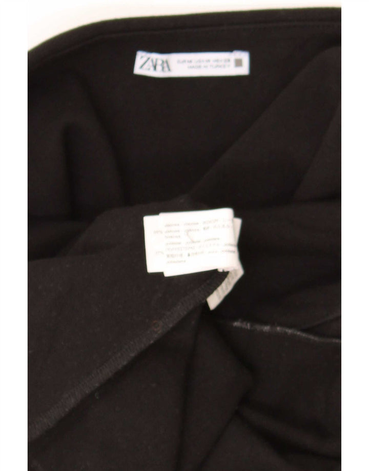 Zara Vestido feminino sem alças UK 12 Viscose preto médio