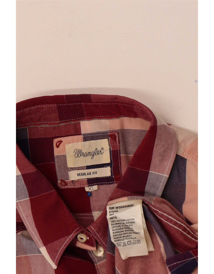 Camisa feminina Wrangler Regular Fit UK 18 XL algodão xadrez multicolorido