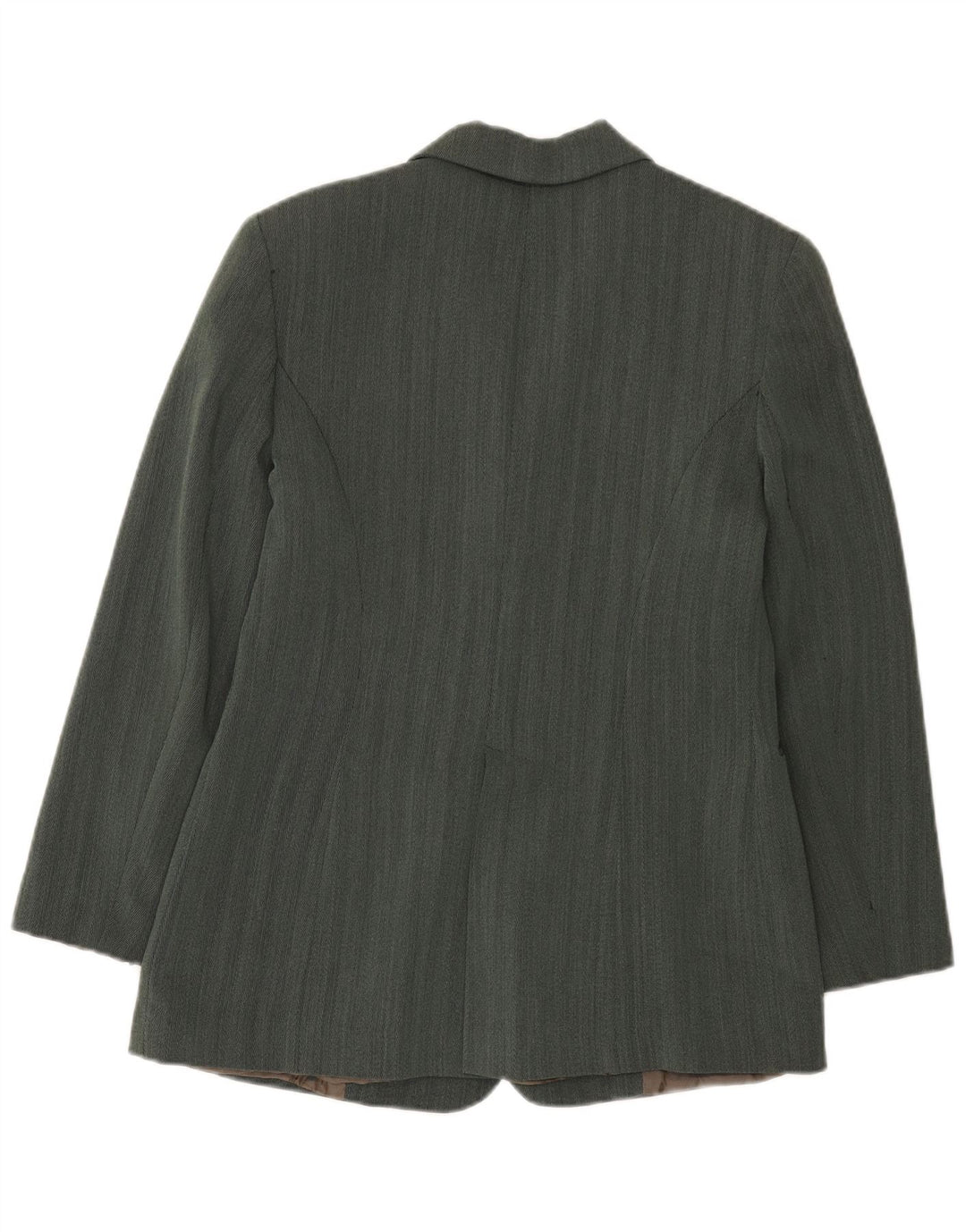 Jaqueta blazer feminina vintage com peito duplo IT 42 espinha de peixe verde médio