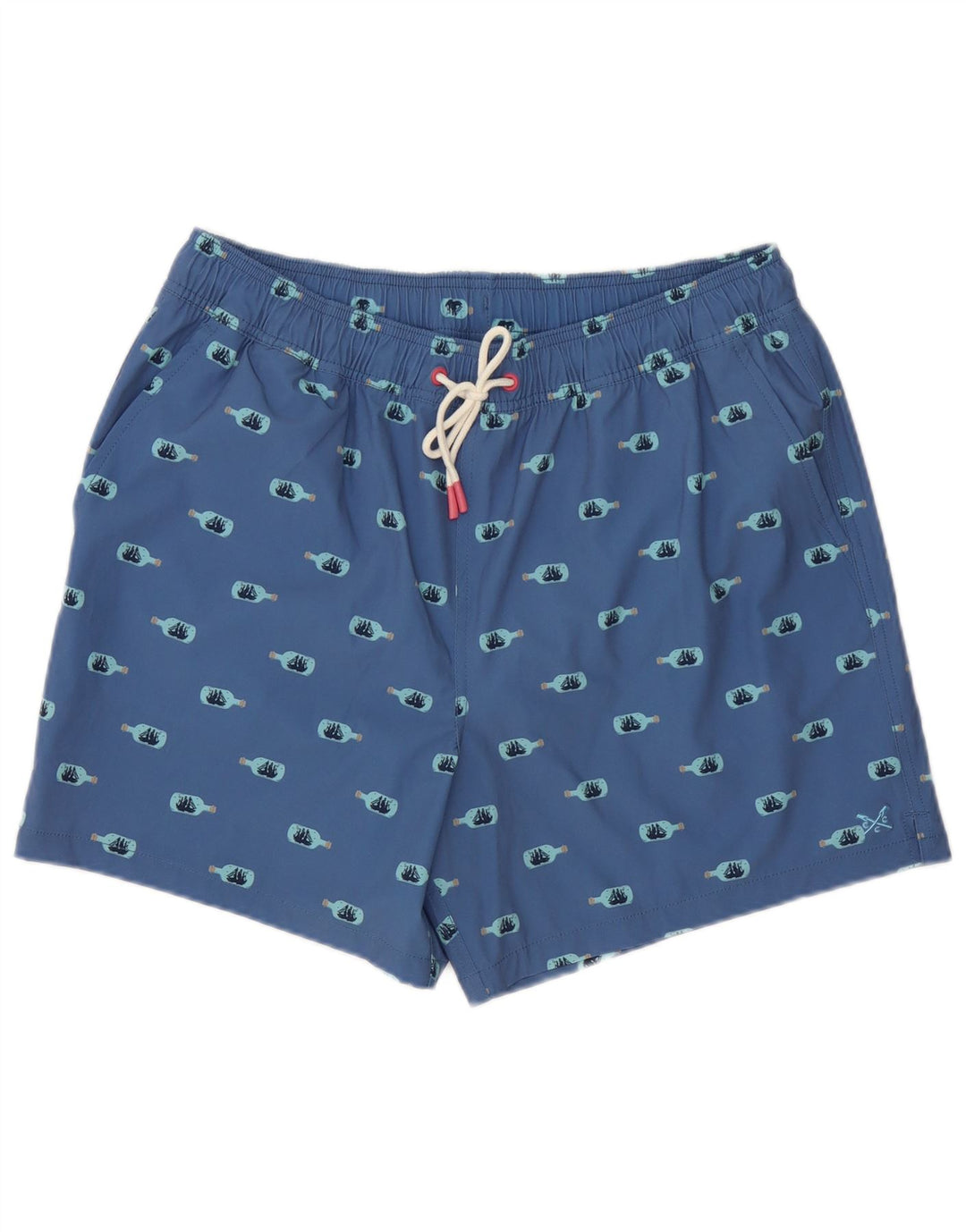 Shorts de natação masculinos com estampa Crew Clothing XL azul poliéster