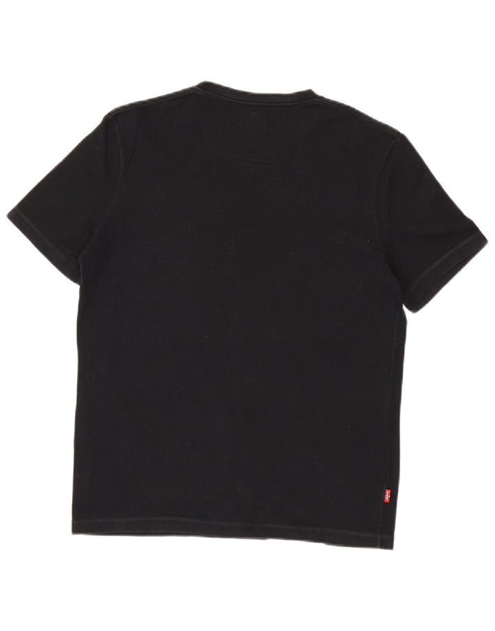 Camiseta feminina LEVI'S UK 12 algodão preto médio