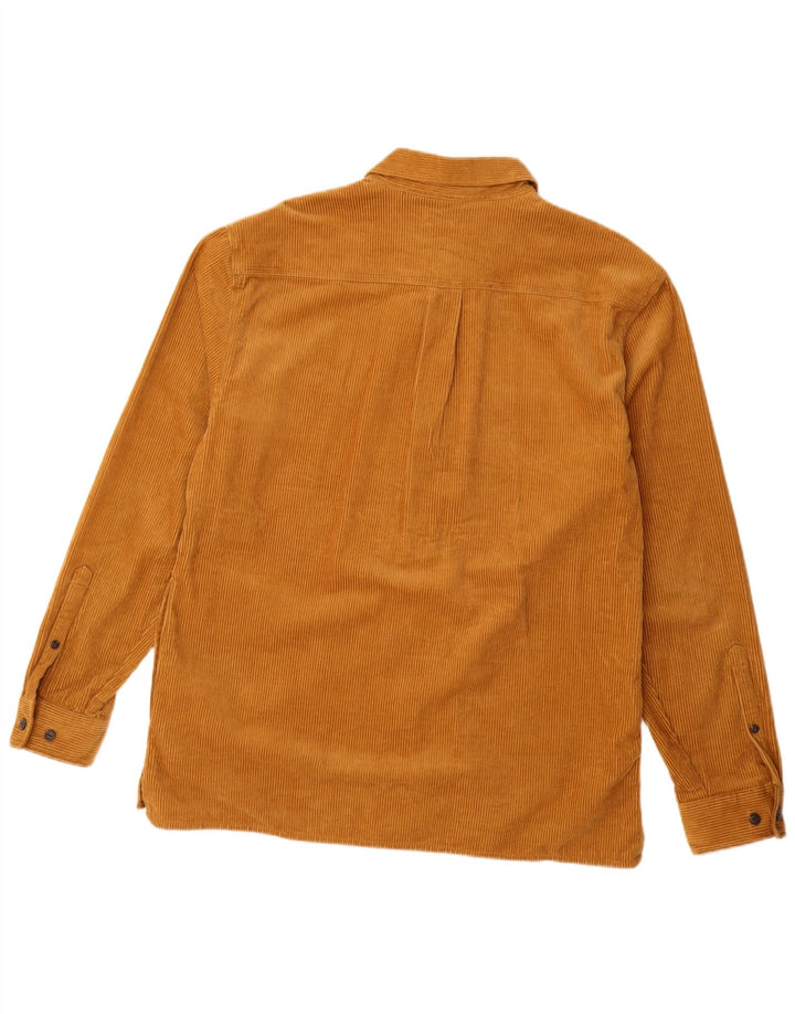 JOULES Camisa masculina de veludo cotelê grande algodão marrom