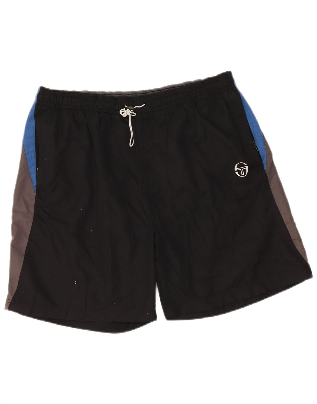 SERGIO TACCHINI Shorts de natação masculino XL preto Colourblock poliéster
