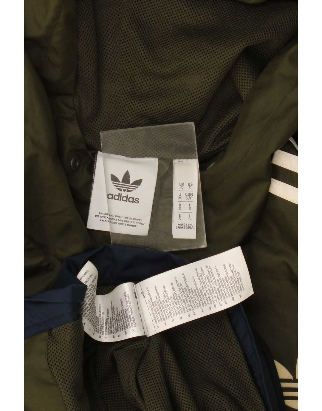 Adidas Mens Hooded Tracksuit Top Jacket Pequeno Colorblock multicolorido