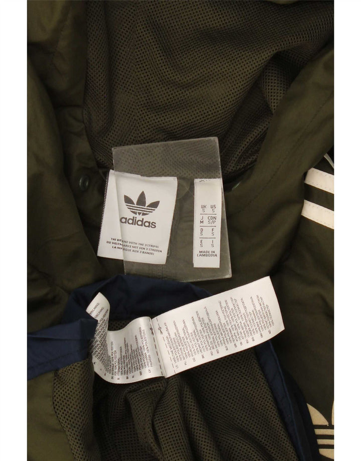 Adidas Mens Hooded Tracksuit Top Jacket Pequeno Colorblock multicolorido