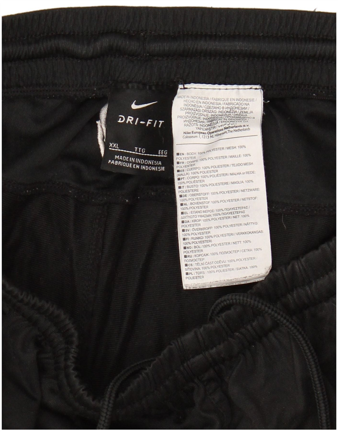 Calça de treino feminina NIKE Dri Fit UK 20 2XL poliéster preto