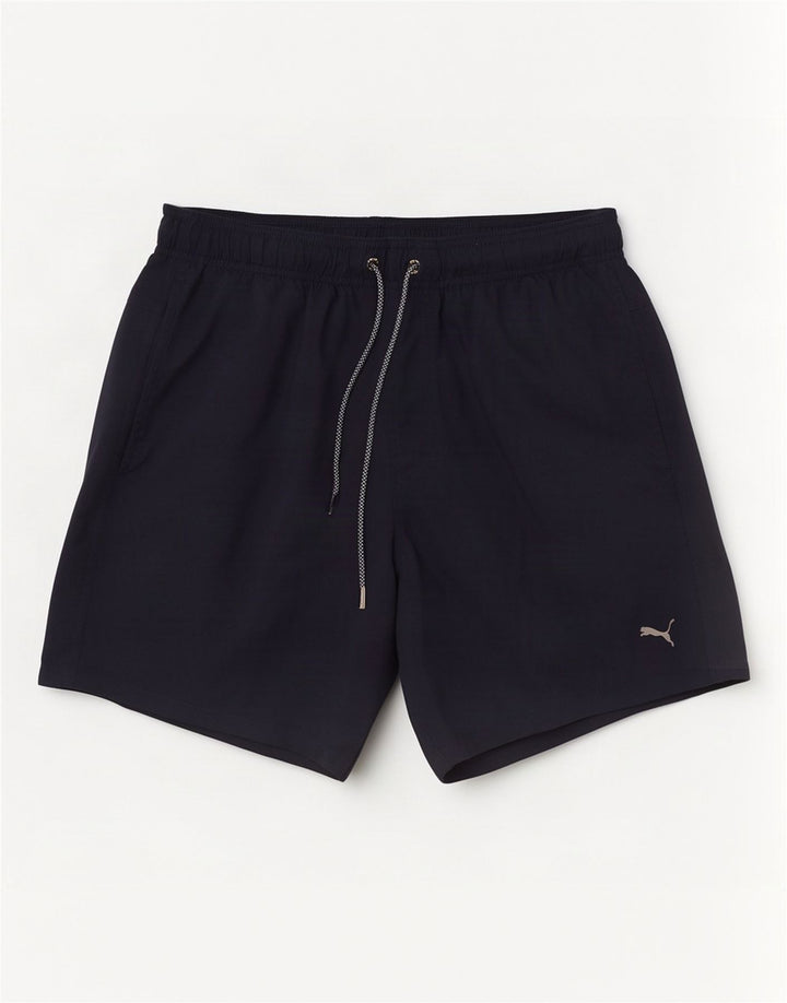 Shorts esportivos masculinos Puma médio azul marinho poliéster