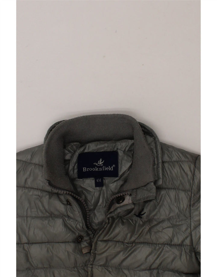 BROOKSFIELD Baby Boys Padded Jacket 3-6 Months Grey Polyester Vintage Brooksfield and Second-Hand Brooksfield from Messina Hembry 