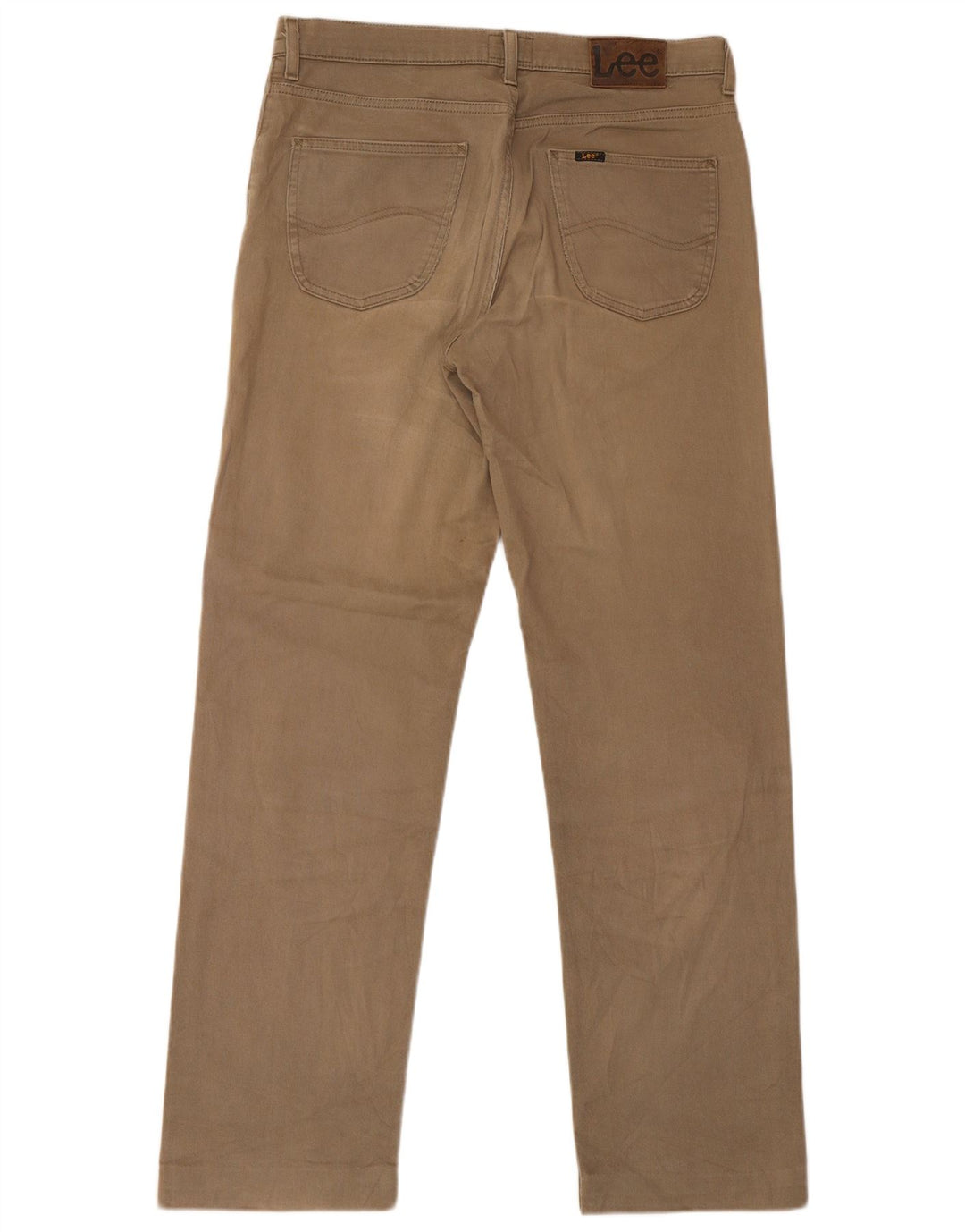 Lee Mens Brooklyn Straight Jeans W34 L33 Algodão Bege