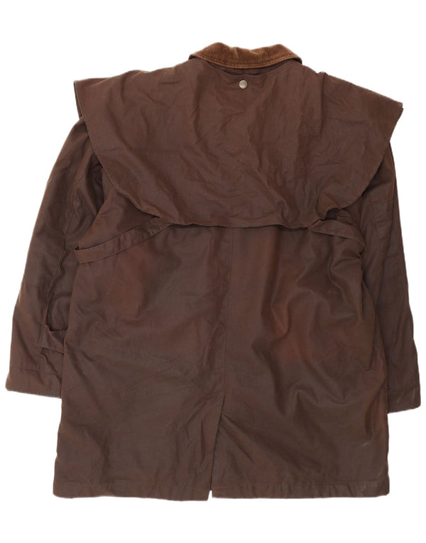 Jaqueta masculina de algodão encerado Derby UK 40 grande marrom