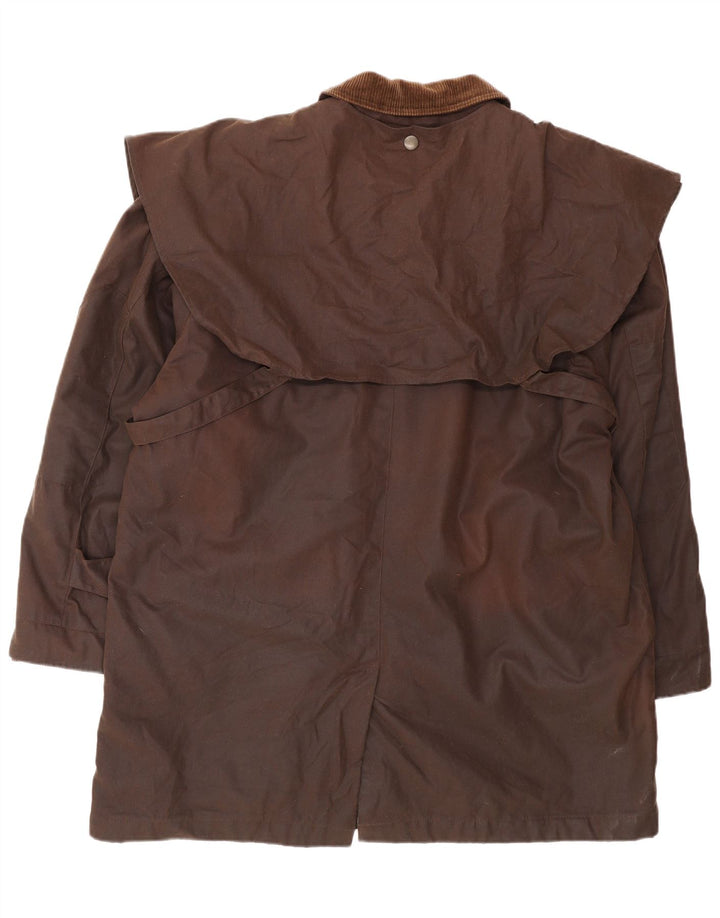 Jaqueta masculina de algodão encerado Derby UK 40 grande marrom