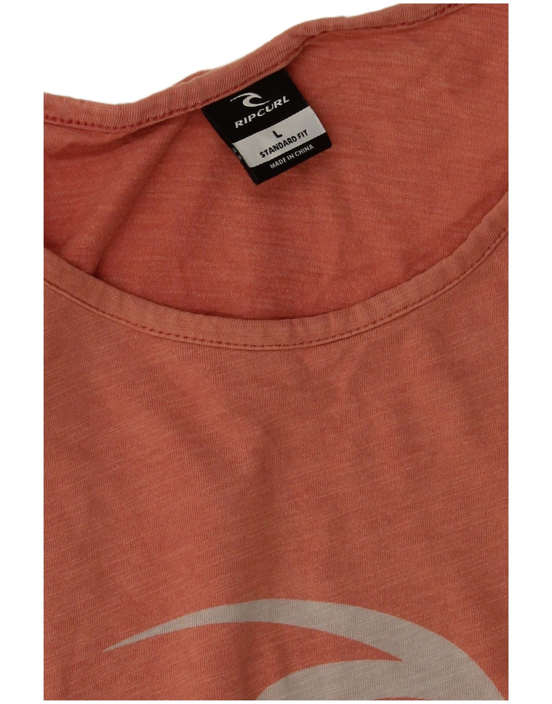 Camiseta masculina Rip Curl com ajuste padrão gráfico grande laranja