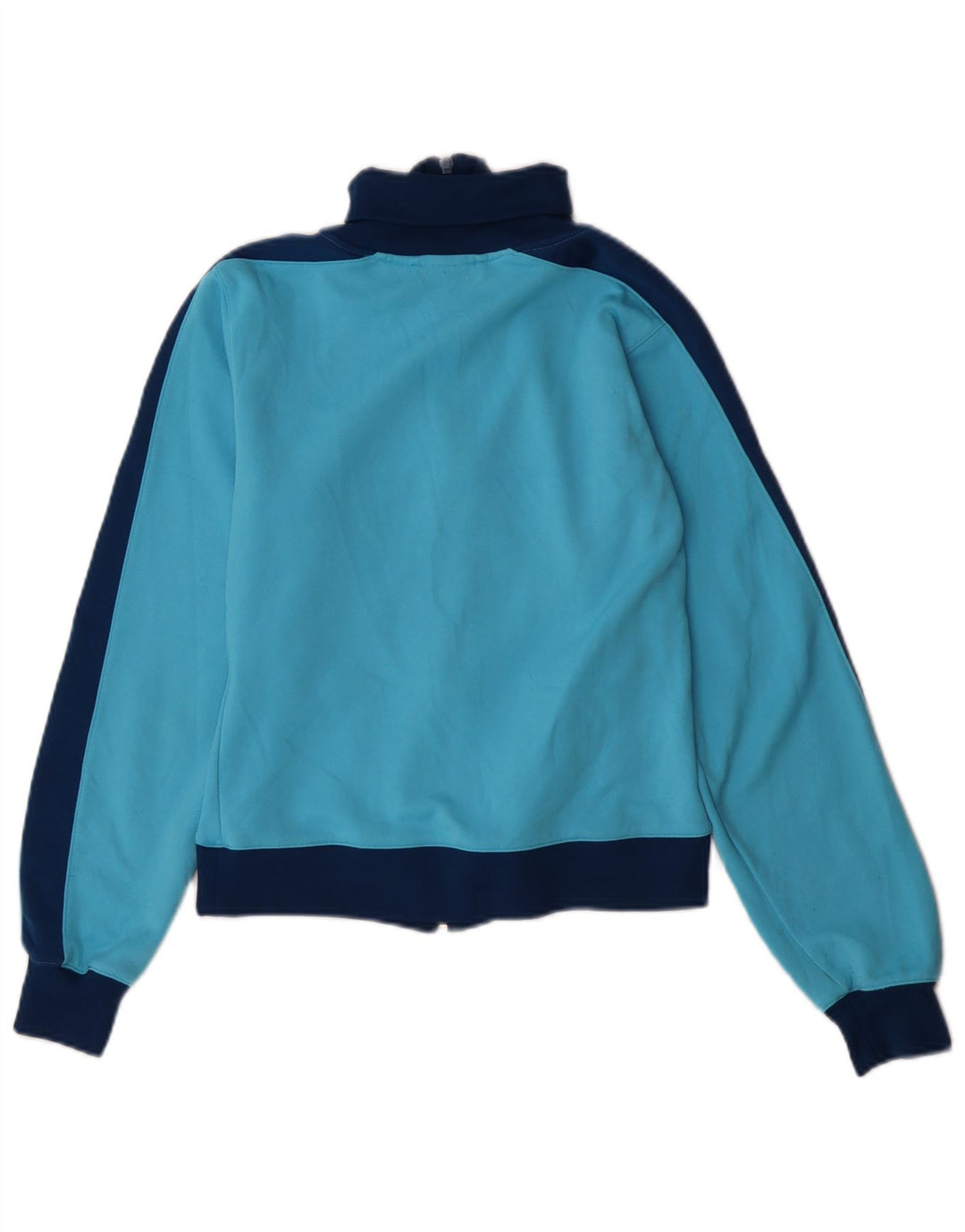 PUMA Womens Crop Tracksuit Top Jacket UK 10 Small Blue Colourblock