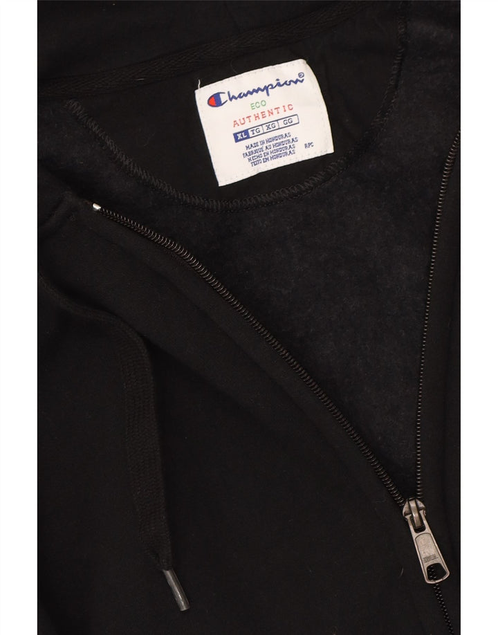 CHAMPION Womens Zip Hoodie Sweater UK 18 XL Black Cotton Vintage Champion and Second-Hand Champion from Messina Hembry 
