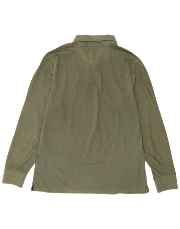 Camisa polo masculina de manga comprida North Sails XL verde algodão