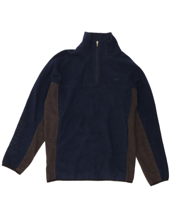 Suéter Nike Masculino Graphic Full Zip Fleece XL Azul Marinho Colorblock Poliéster