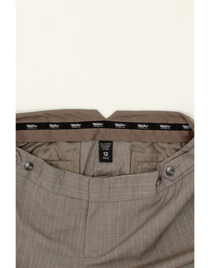 MOSSIMO Womens Bootcut Suit Trousers US 12  XL W36 L31 Grey Pinstripe Vintage Mossimo and Second-Hand Mossimo from Messina Hembry 