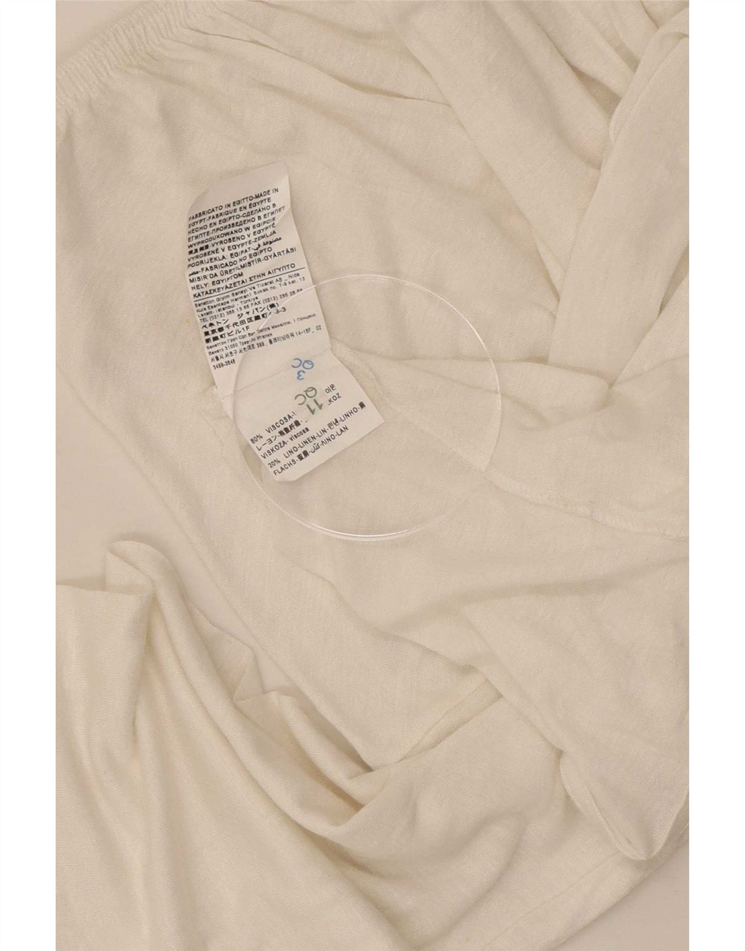 Benetton Top feminino oversized sem ombro Reino Unido 16 Viscose branca grande