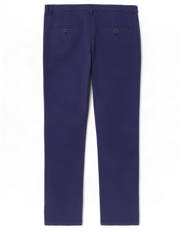Calça Chino Slim Feminina Benetton Reino Unido 10 Pequeno W30 L29 Algodão Azul Marinho