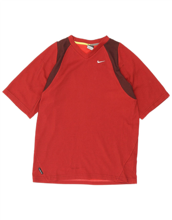 Camiseta masculina Nike Top Médio Borgonha Colourblock Poliéster