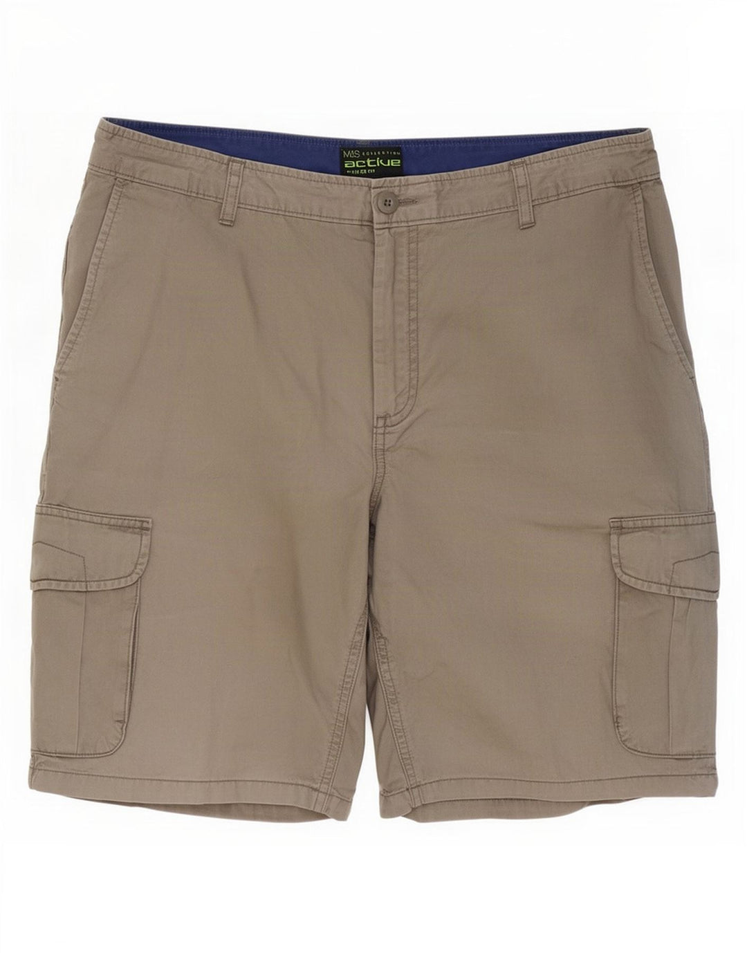 Shorts cargo masculino Marks & Spencer Regular Fit W36 grande cinza