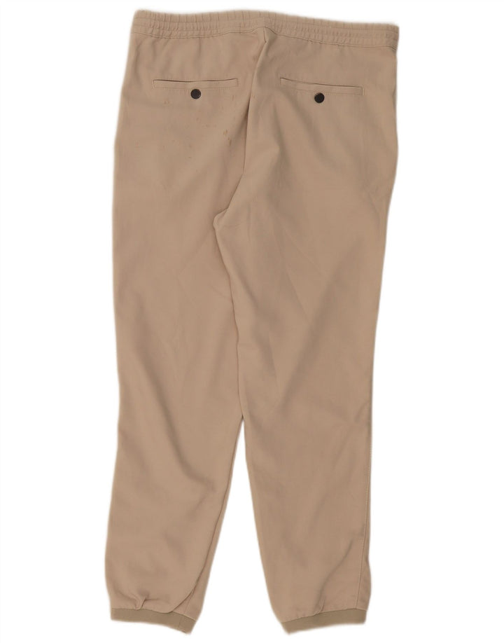 Calça jogger masculina ZARA Chino médio W32 L28 poliéster bege