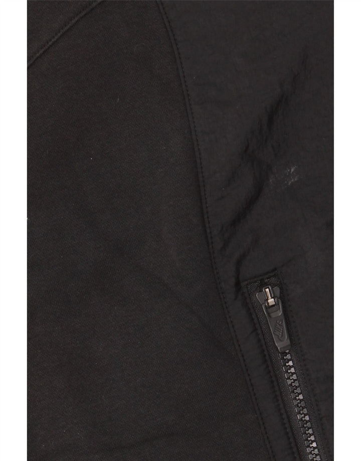 Suéter Nike Masculino Zip com Capuz Pequeno Algodão Preto