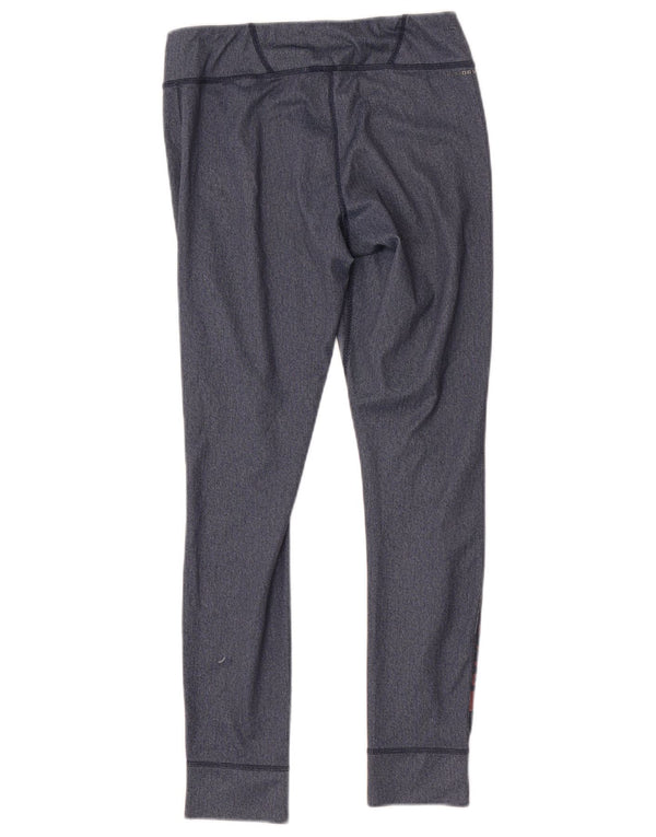 Leggings Reebok Graphic Feminino UK 8/10 Pequeno Azul Marinho