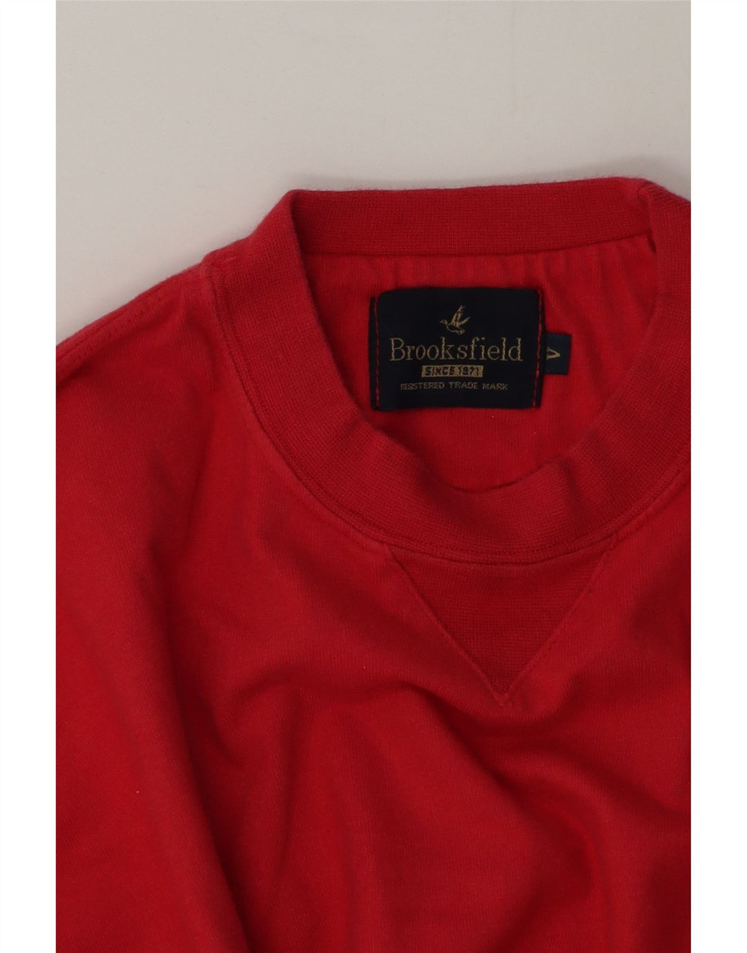 Suéter de moletom masculino Brooksfield grande vermelho