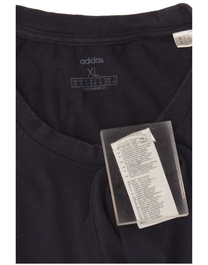 Camiseta masculina Adidas Top XL azul marinho algodão